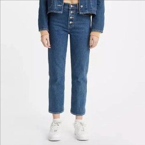 Levi's Big E Premium Wedgie Straight Button-Fly High Rise Jeans Size 26